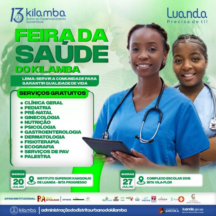 Bairro Bita Vila Flor recebe Feira de Saúde Gratuita no 13º Aniversário da Centralidade do Kilamba