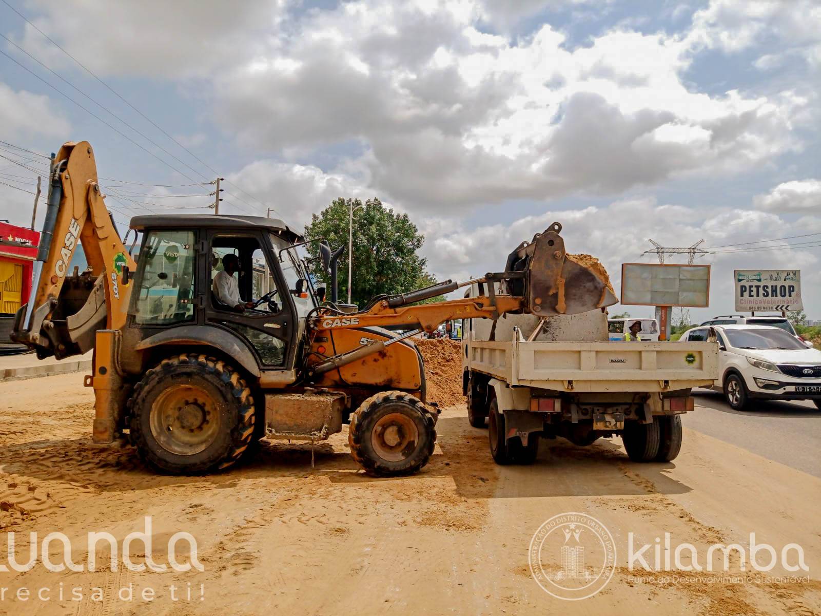 Moradores do Kilamba aplaudem limpeza e remoção de areia nas principais avenidas do Distrito