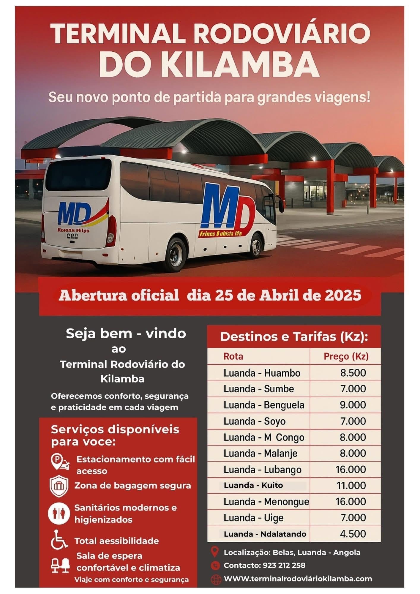 Inaugurado Terminal Rodoviário do Kilamba com ligações para todo o país
