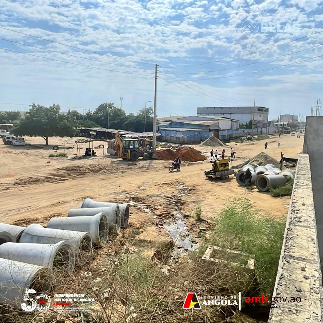 Moradores de Belas aplaudem intervenção na ligação do sistema de drenagem à vala do Sossego